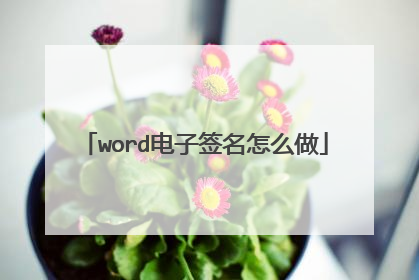 word电子签名怎么做