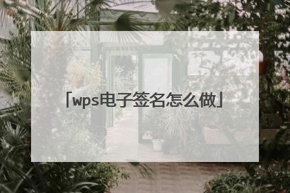 wps电子签名怎么做