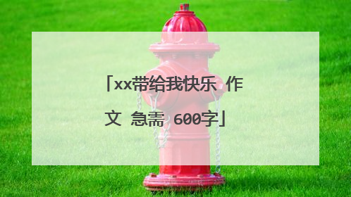 xx带给我快乐 作文 急需 600字