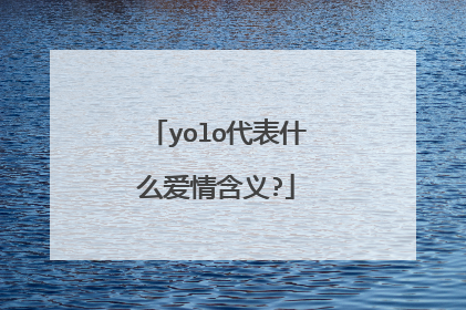 yolo代表什么爱情含义?