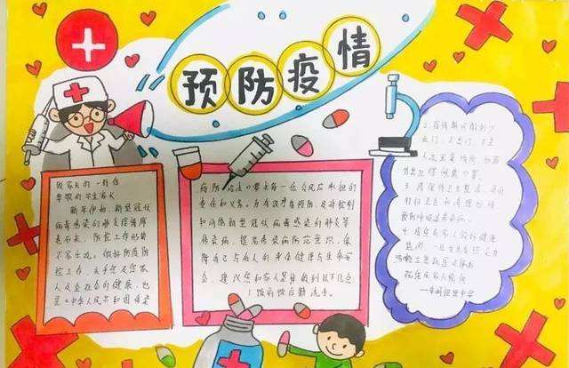漂亮的2020新型肺炎主题手抄报_好看的新型肺炎手抄报